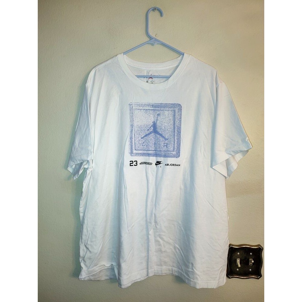 Men's Air Jordan White T Shirt Exclusive of decoration Size 3XL Pit2pit 25.5"